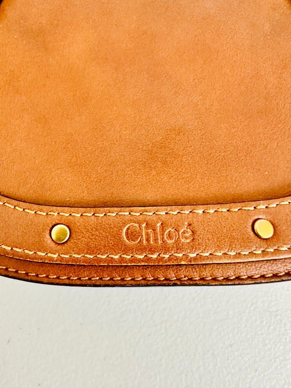 CHLOE NILE BRACELET SMALL BAG CARAMEL TAN CROSSBODY SATACHEL  MADE IN ITALY - Picture 10 of 11